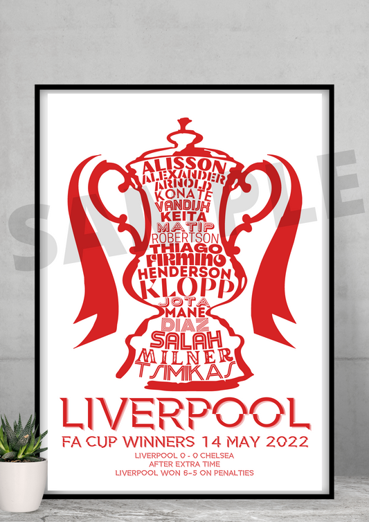 Liverpool FC FA CUP WINNERS 2021/22 Football/Collectable/Memorabilia/Gift
