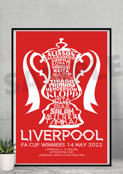 Liverpool FC FA CUP WINNERS 2021/22 Football/Collectable/Memorabilia/Gift