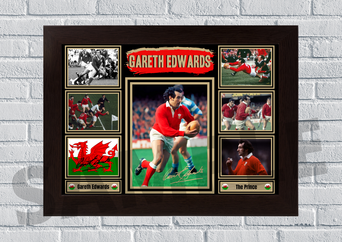 Gareth Edwards (Rugby) Memorabilia/collectable #90 - Signed print