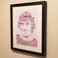George Best Man Utd Football Legend - Typography Portrait in words print