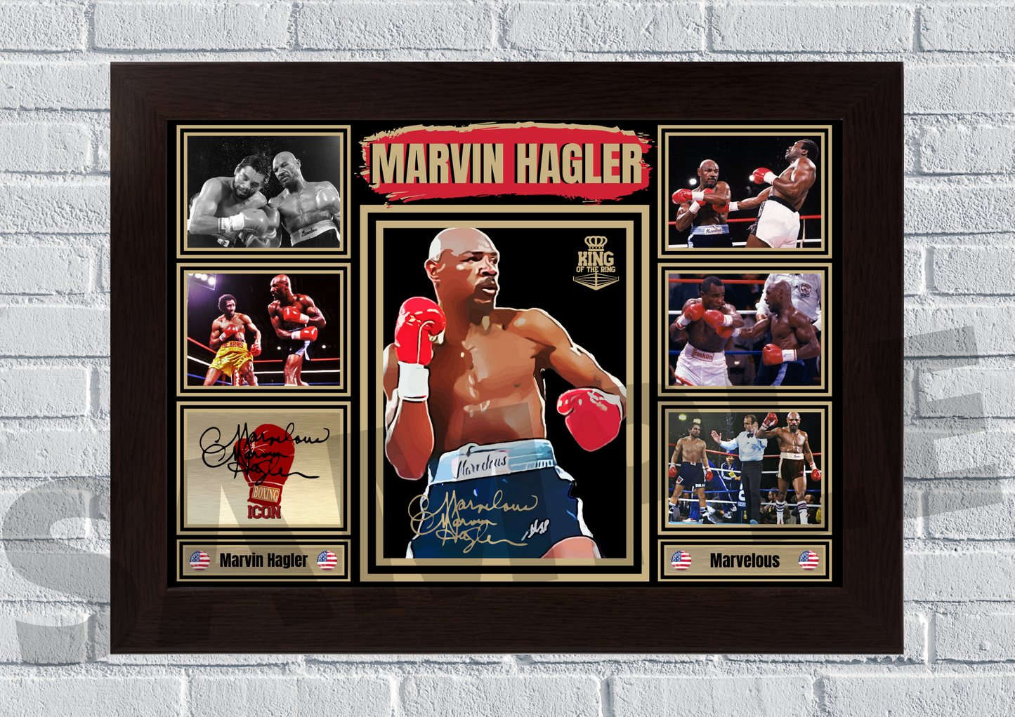 Marvelous Marvin Hagler memorabilia (Boxing) #110 - Signed print