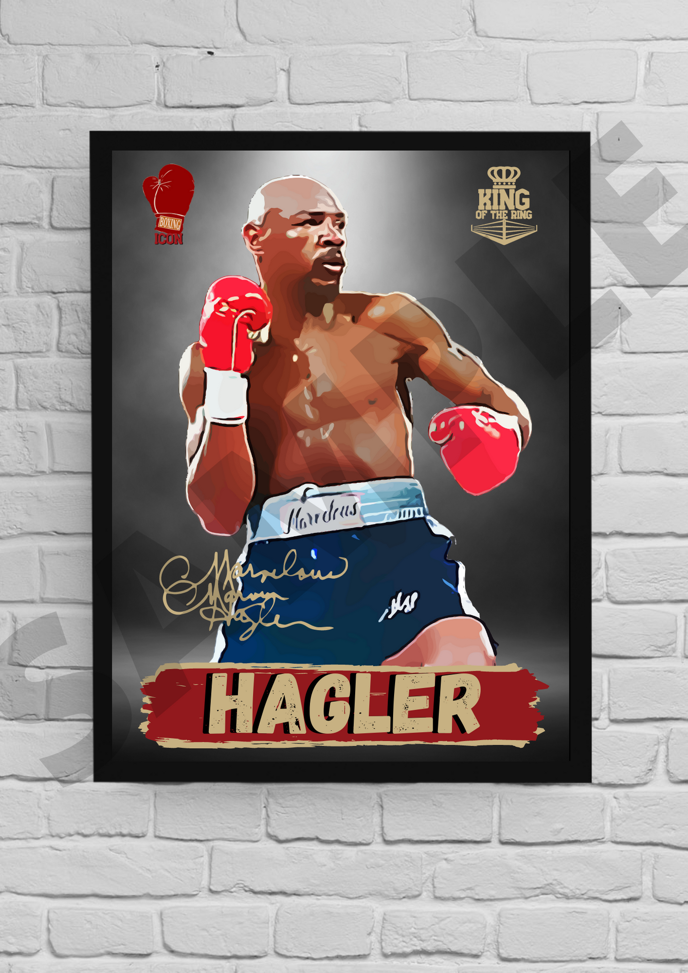 Marvelous Marvin Hagler memorabilia 2 (Boxing) #111 - Signed print