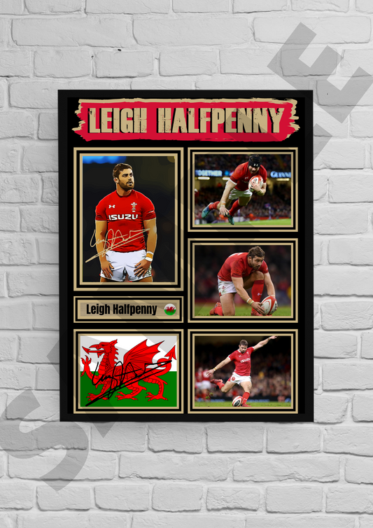 Leigh Halfpenny Wales (Rugby) collectible/memorabilia/print #60 -