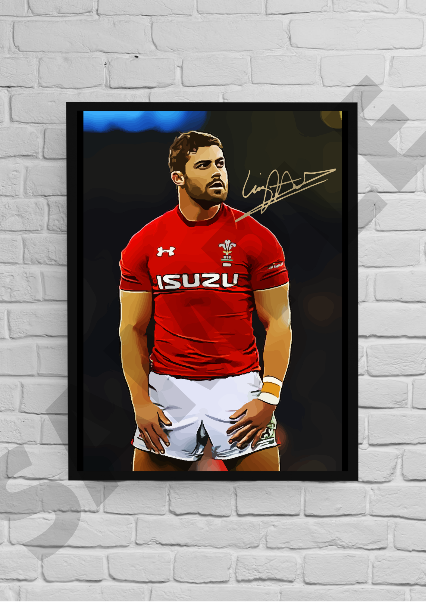 Leigh Halfpenny Wales (Rugby) collectible/memorabilia/print #61 - Signed