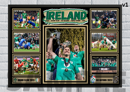 Ireland Rugby Six Nations/Grand Slam/Triple Crown Winners 2023 - Memorabilia/Collectable/Gift print