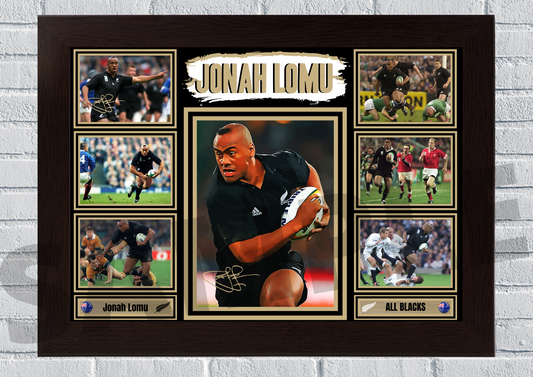 Jonah Lomu New Zealand All Blacks (Rugby) #106 - Memorabilia/Collectable Signed print