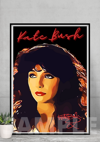 Kate Bush Pop Art Typography Collectable/Gift/Music Memorabilia