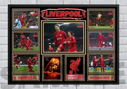 Liverpool FC v Man U 7-0 The Joy of Seven  Print/Poster/Football/Collectable/Memorabilia signed