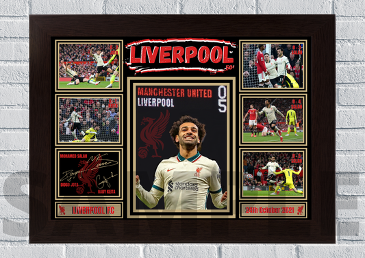 Liverpool FC v Man U 0-5 Print Poster Football Collectable/Memorabilia signed