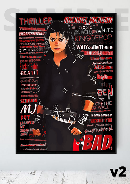 Michael Jackson - King of Pop Typography Pop Art Collectable/Gift/Memorabilia