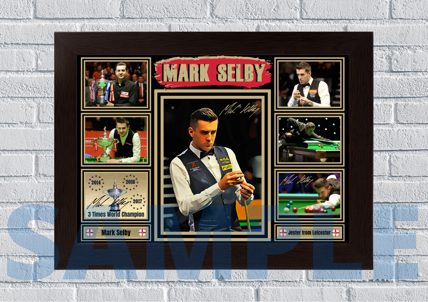 Mark Selby Jester from Leicester (Snooker) #77 - collectible/memorabilia/print/ signed