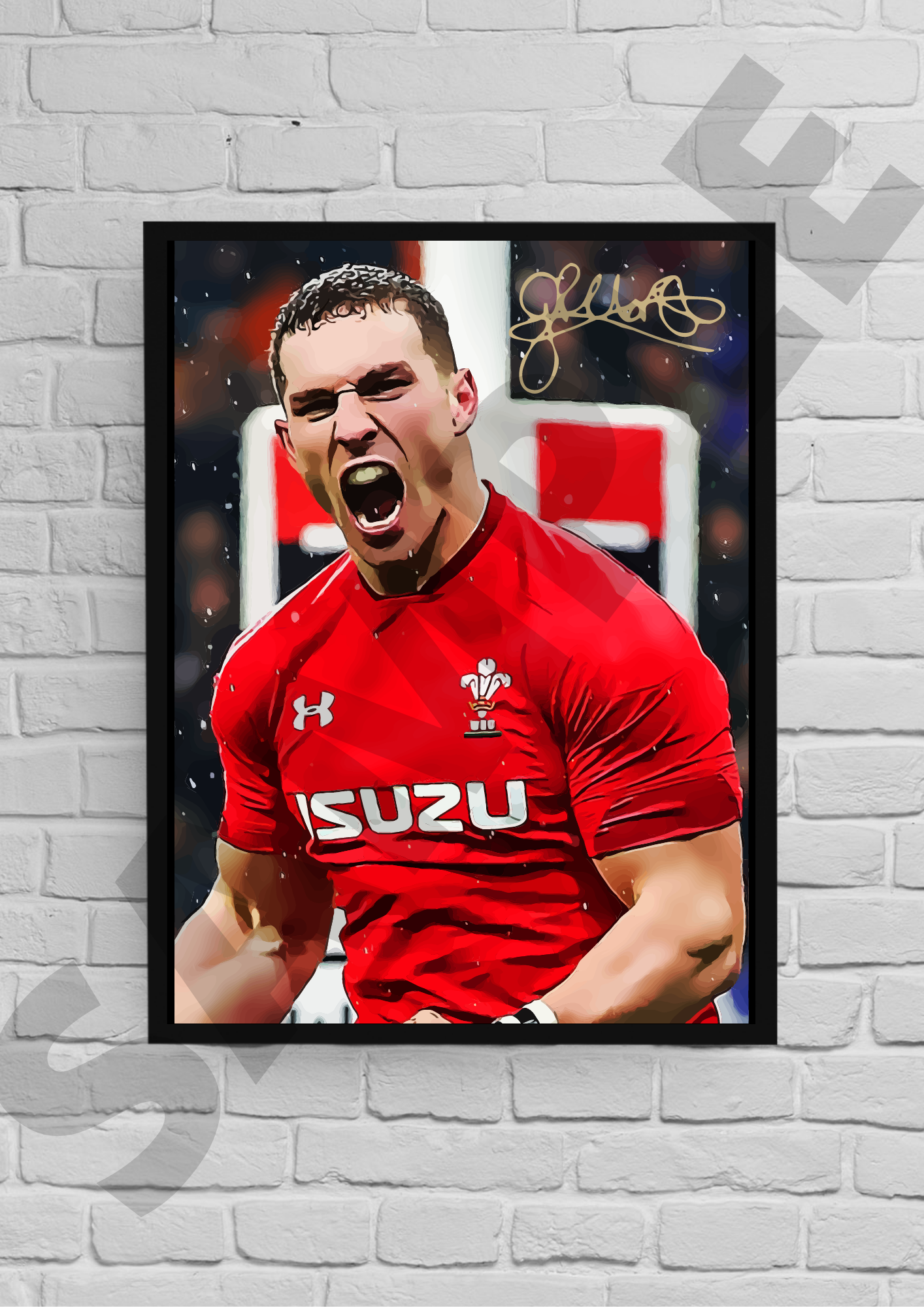 George North Wales (Rugby) Collectable/Memorabilia #63 - Signed print