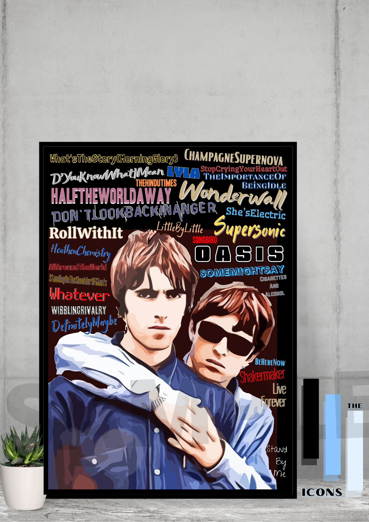 Oasis Brit Pop music icons Pop Art Poster Memorabilia/Collectable/Keepsake/Gift
