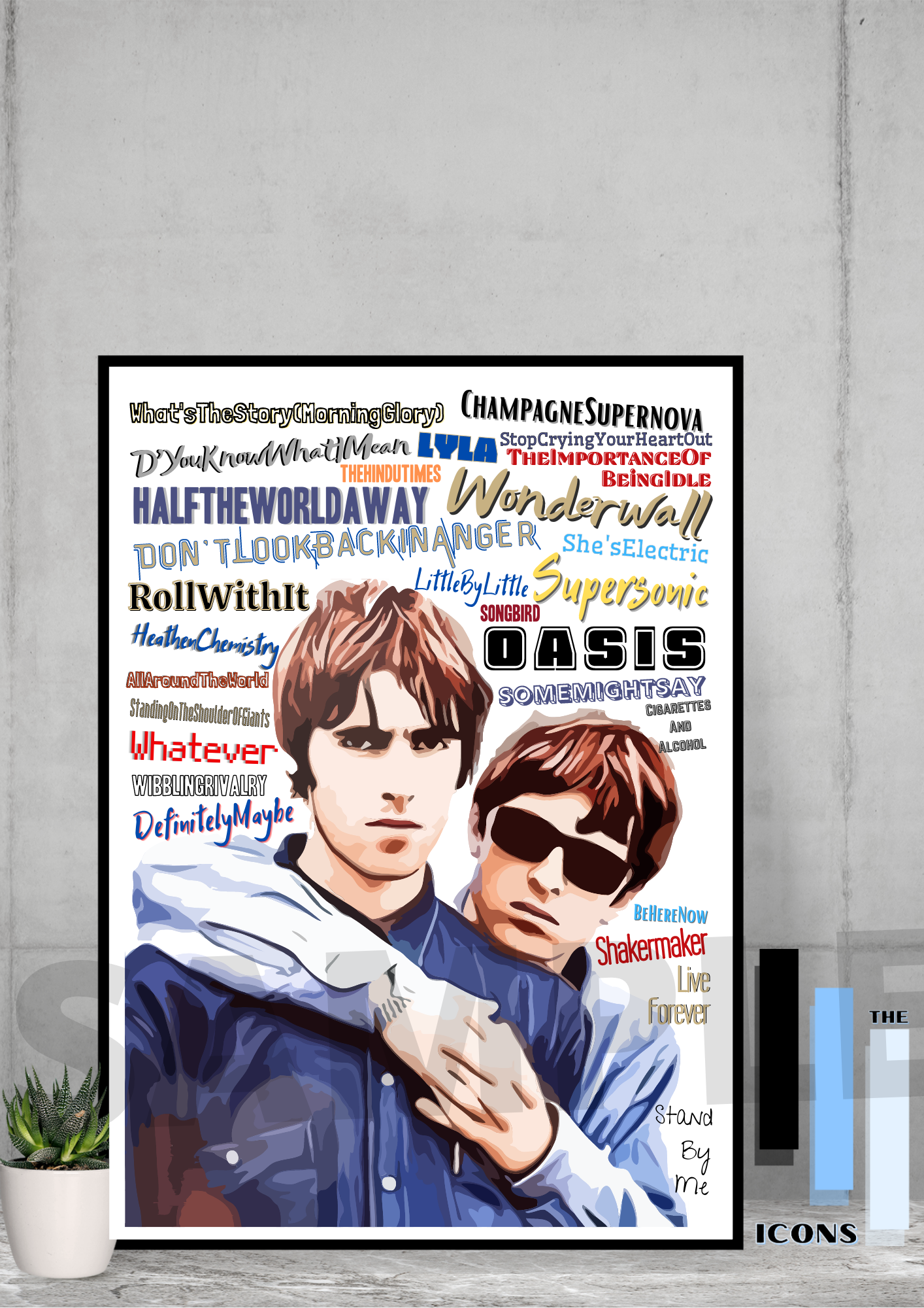 Oasis Brit Pop music icons Pop Art Poster Memorabilia/Collectable/Keepsake/Gift