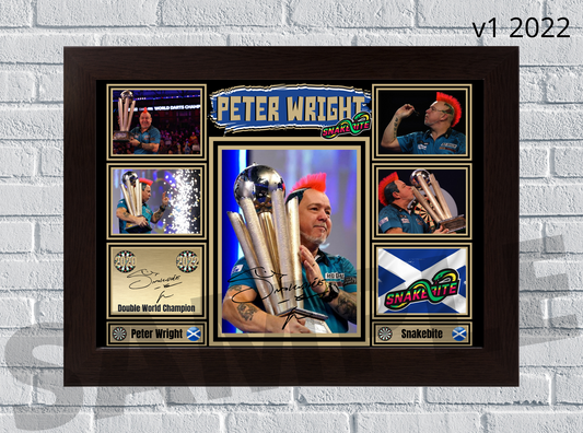 Peter Wright Snakebite PDC Darts Print Memorabilia/Gift A4/A3