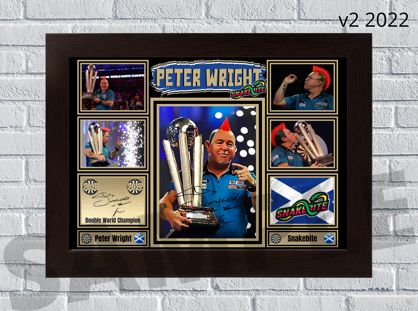 Peter Wright Snakebite PDC Darts Print Memorabilia/Gift A4/A3