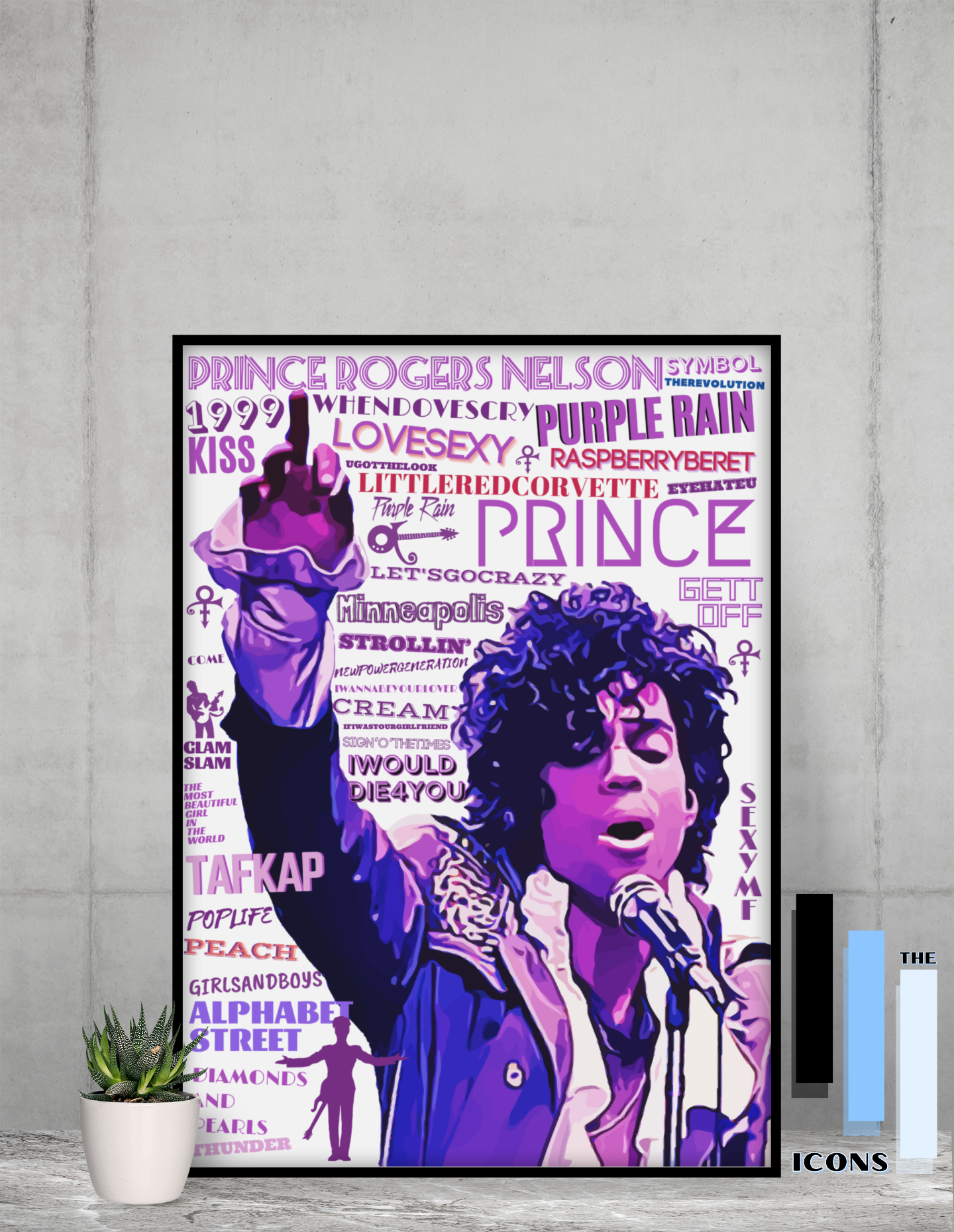 Prince Pop Art (1) Typography Purple Rain Collectable/Gift/Memorabilia