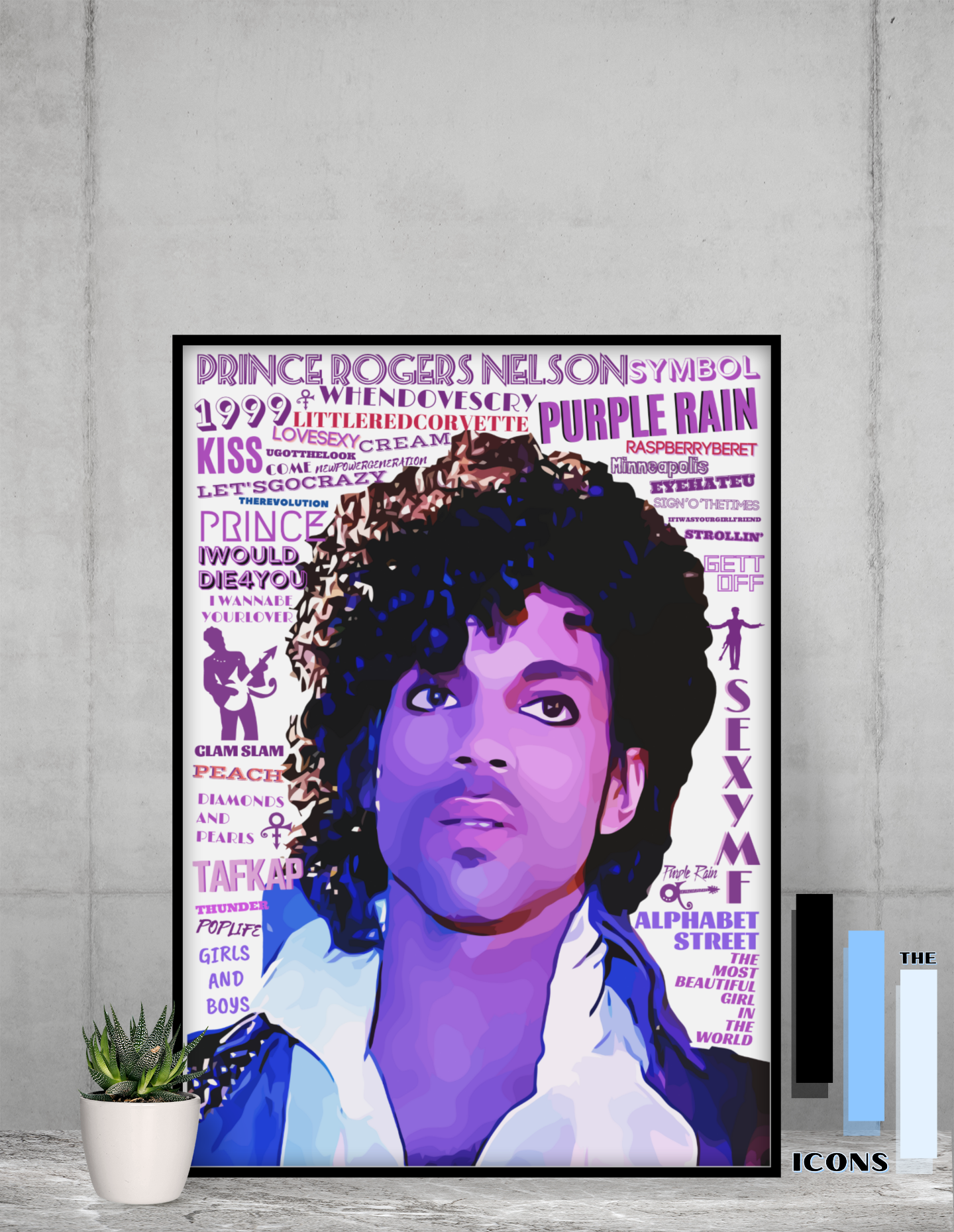Prince Pop Art (2) Typography Purple Rain Collectable/print/Gift/Memorabilia