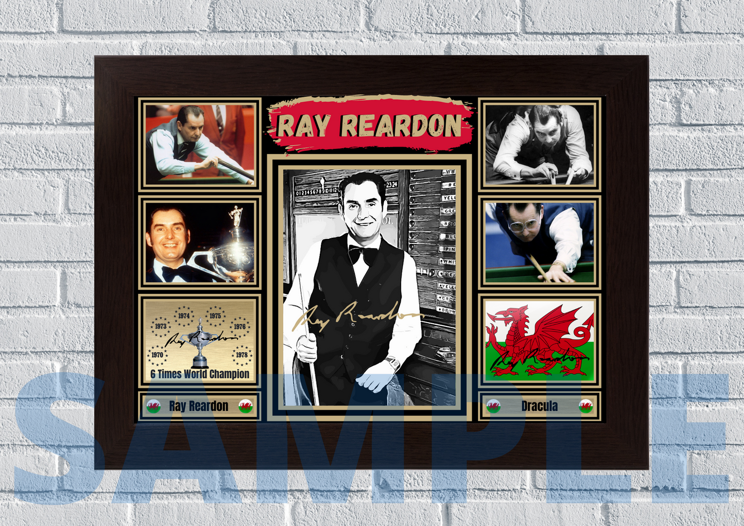 Ray Reardon (Snooker) #76 - Memorabilia/Collectible/print signed