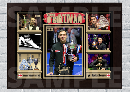 Rocket Ronnie O'Sullivan 7 Times World champion - Snooker memorabilia/collectable #85