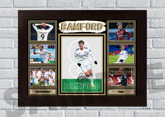 Patrick Bamford signed - Leeds United Football Memorabilia/Collectible/Print signed #81