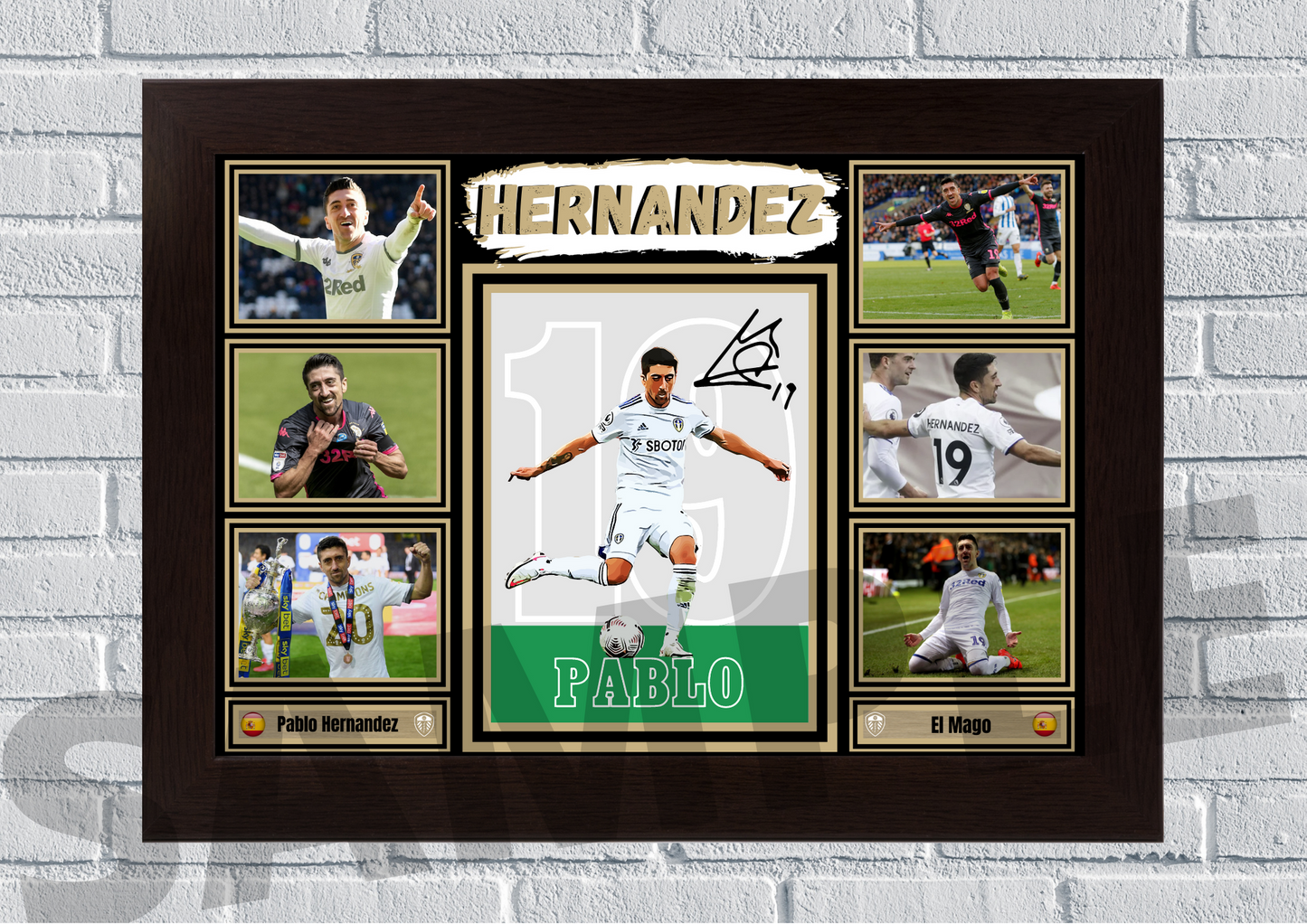 Pablo Hernandez signed - Leeds United Football Memorabilia/Collectible/Signed print #80