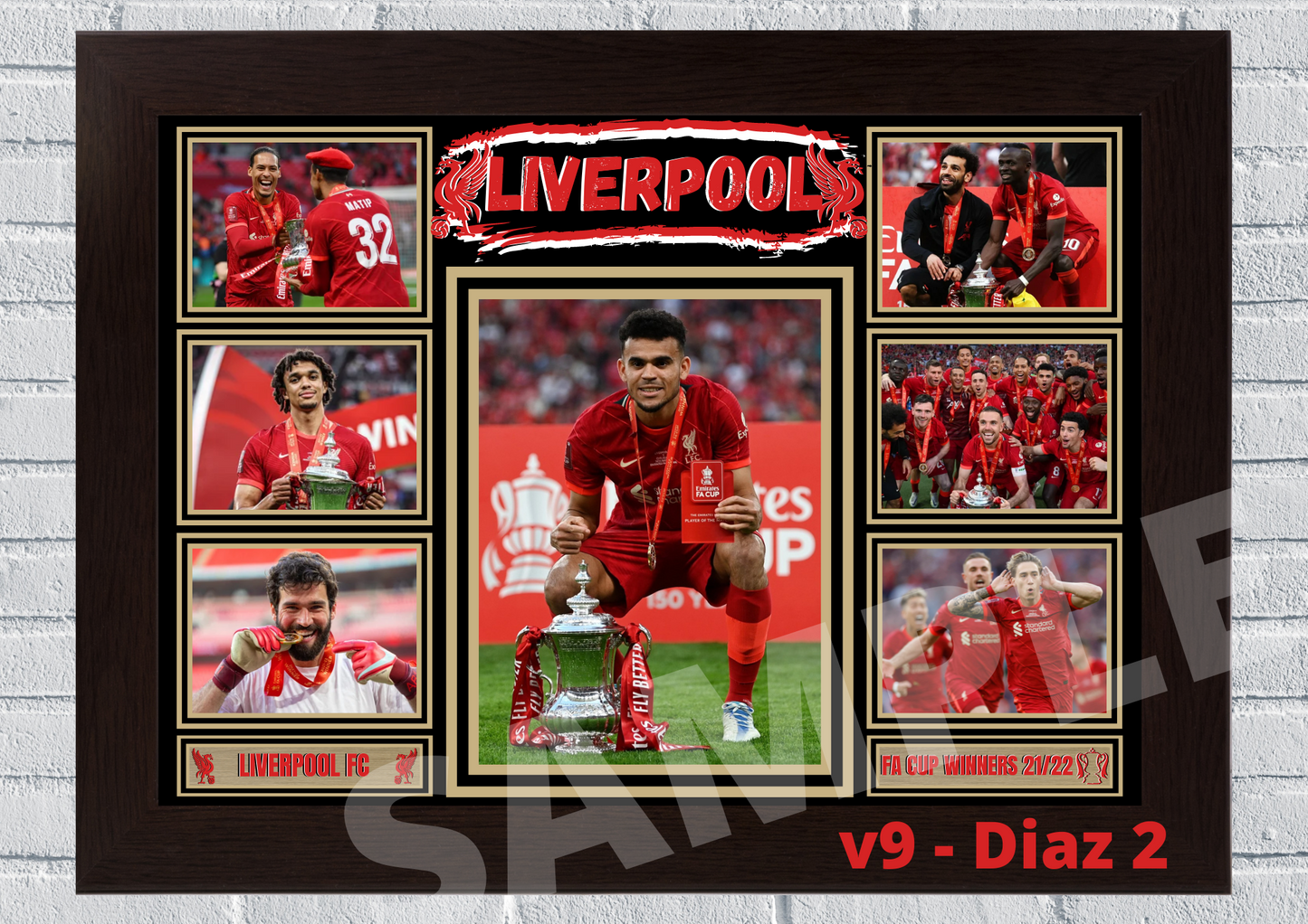 Liverpool FC FA CUP WINNERS 2021/2022 Print Football Collectable/Memorabilia